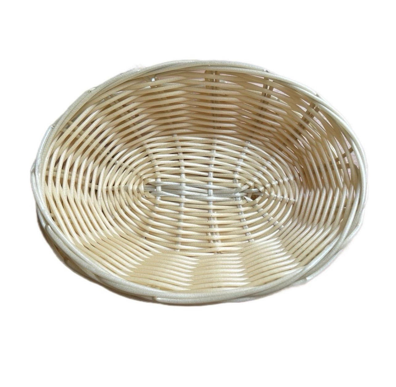 Empty Polywicker Small Basket Oval